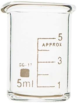 מעבדת גברים הרים 5 מל מיני כוס זכוכית מיני לכימיה מעבדת מעבדה ברורה מעבדה גביע מדידה כוס בורוסיליקט