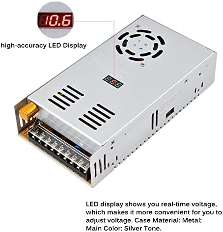 Begguath מתכוונן אספקת חשמל 480W DC פלט 0-24V