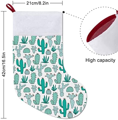 דפוס קקטוס מותאם אישית לגרבי חג המולד חג המולד המסיבה המשפחתית של קישוטים תלויים