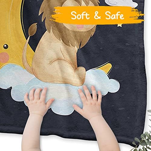 Pavo Baby שמיכה נצנוץ נצנוץ אריה תינוק קטן של כוכב, מתנות מקלחת שמיכות צמר סופר רכות לילד וילדה בן יומו