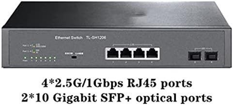 מתג SXYLTNX 10G 2500 מגהביט לשנייה 2.5GBPS מתג RJ45 10000MBPS 4 * 2.5G/2.5GBPS RJ45+2 * 10 GIGABIT/10GBPS