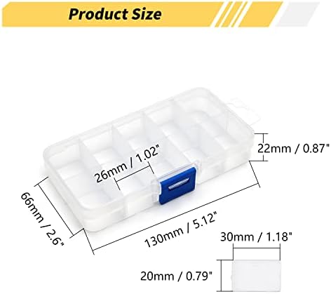MROMAX PP תיבת אחסון רכיב 130x70x22 ממ מארגן פלסטיק מיכל מתכוונן 10 תיבות כלים נשלפות לרכיב לרכיב אלקטרוני