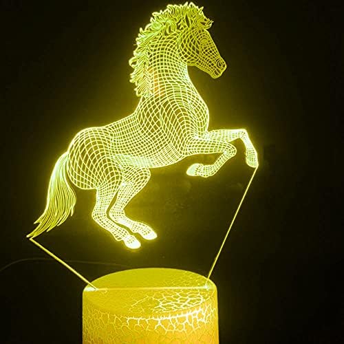 מולי הייסון 3 ד סוס לילה אור הוביל מגע מתג דקור שולחן שולחן אופטי אשליה מנורות 7 צבע שינוי אורות הוביל