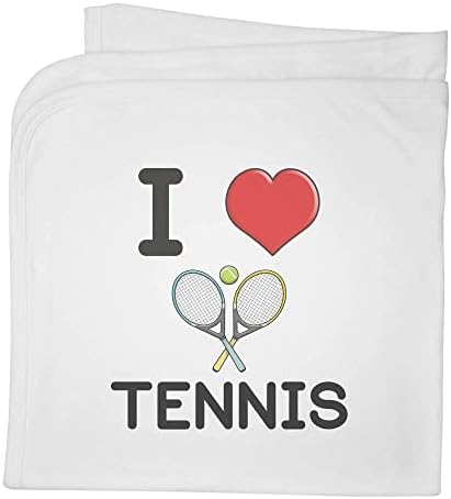 Azeeda 'אני אוהב טניס' שמיכה / צעיף כותנה כותנה