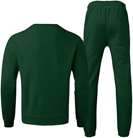 חליפות מסלול של 2 חלקים לגברים שרוול ארוך סוודרים סווטשירטים ומכנסי טרנינג חליפות ריצה רופפות תלבושות