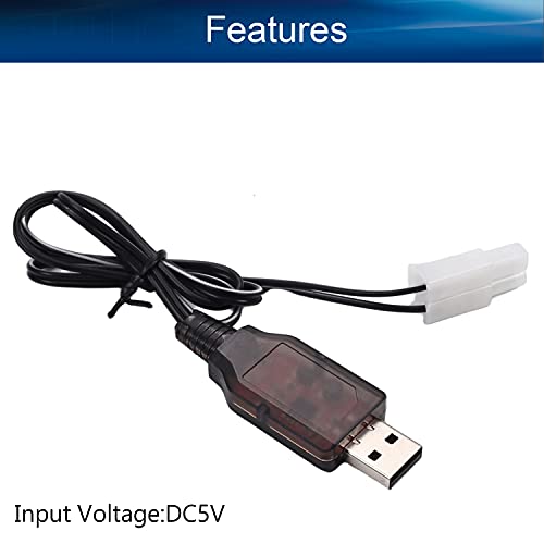 HeyiarBeit L6.2-2P כבל טעינה של USB לחשמל לרכב RC 4.8 V 250MA NI-MH NI-CD סוללה 1PCS