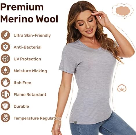 Merinnovation Merino's Merino Wool חולצת טריקו שרוול קצר שכיב