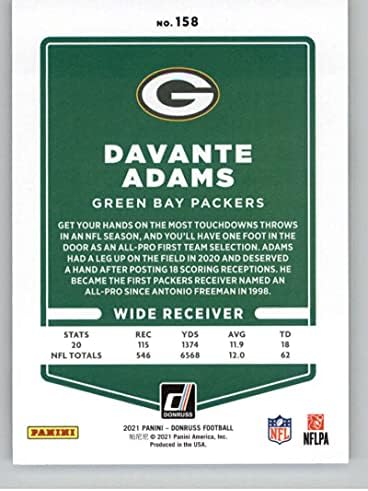2021 Donruss 158 Davante Adams Green Bay Packers NFL כרטיס כדורגל NM-MT
