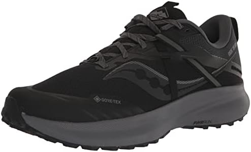 Saucony's Men's Ride 15 Tr Gore Tex Trail Shoe, שחור/פחם, 8