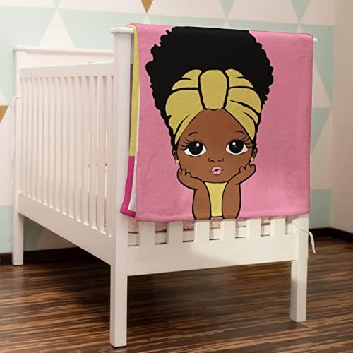 Hawskgfub פעוט תינוקת שחורה ילדה קסם שמיכה אפריקאית אמריקאית יוני -עשרה, משתלת מקרון אפרו מלנין נסיכת
