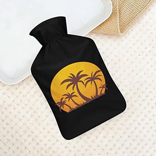 שקיעה בהוואי ועצי דקל בקבוק מים חמים עם כיסוי גומי חמוד שקית מים חמים בקבוק מים חמים לבקבוק ספה מיטה
