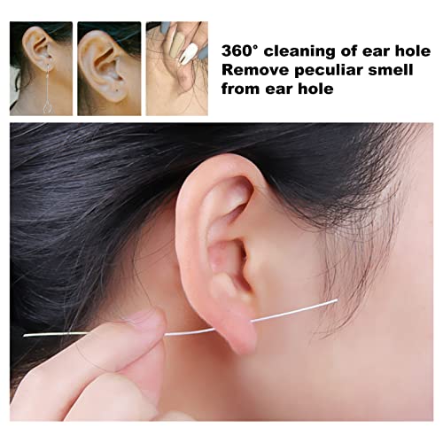 ערכת ניקוי לטיפול באוזניים עם חוט אוזניים של 70 יחידות, הסרת ריח 15 מל עגילי ניקוי חור נוזל