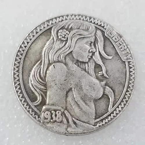 אמריקאי 1938-D Buffalo 5 סנט מטבע הובו מטבע הנצחה מטבע אספנות מתנה לאתגר מזל מטבע