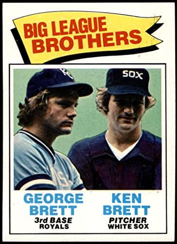 1977 Topps 631 אחים ליגה גדולה קן ברט/ג'ורג 'ברט קנזס סיטי רויאלס/ווייט סוקס אקס/MT Royals/White Sox