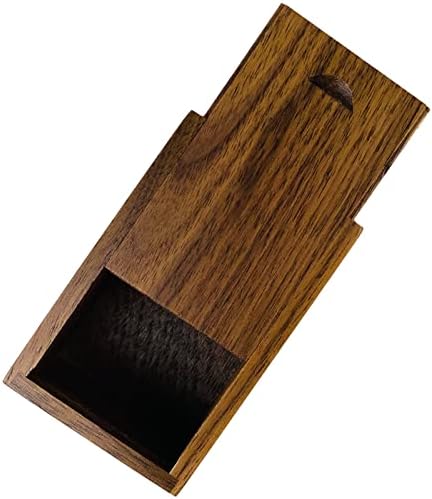 קופסת עץ עם מכסה הזזה קופסת מתנה מעץ מרובע מייפל עם מגלשת מגלשת מנות אידיאלית או לפרויקט מלאכה