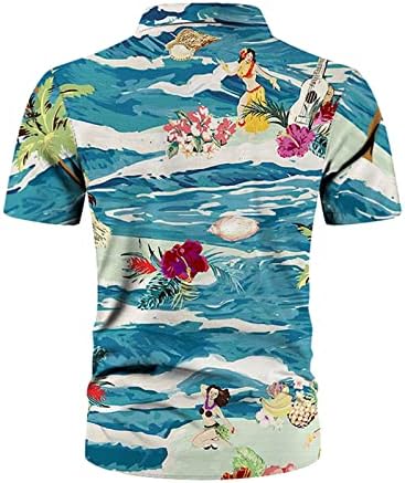 UBST 2022 חולצות הוואי חדשות חדשות, כפתור שרוול קצר בקיץ מטה טופ טופיות הדפס פרחוני טרופי חולצת חוף