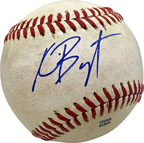 קריס בראיינט חתמה על חתימה מחתום טרום טירון ליגה הדרומית בשימוש בייסבול JSA - משחק חתימות MLB משומש