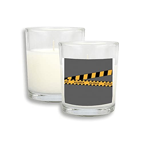 רצועות שחורות וצהובות ארו אזהרת נרות לבנים שעווה קטורת ריחנית זכוכית