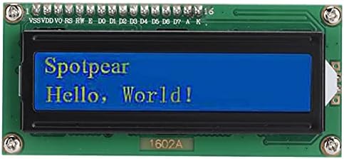 1602 מסך תצוגה LCD כחול, מודול תצוגה של Pi LCD, אביזרי לוח עמיד למסך עמיד עבור Raspberry Pi Pico