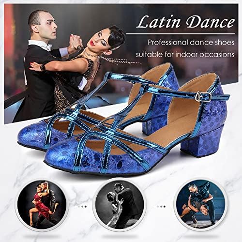 Dkzsyim נצנצים נשים נעלי ריקוד לטיניות סגורות אולם נשפים סלסה טנגו תרגול נעלי רוקד מסיבות, דוגמנית CMJ-511