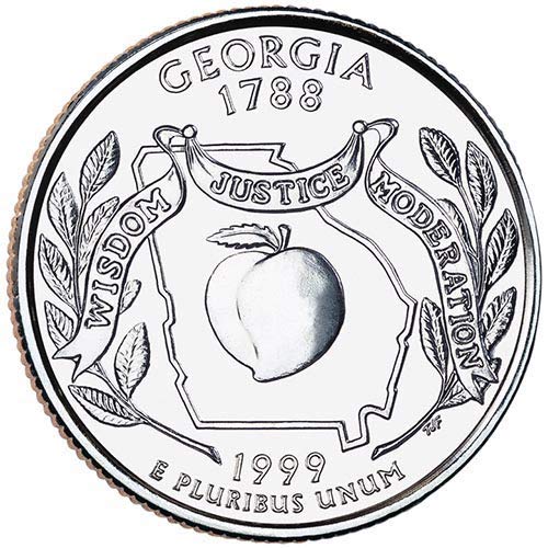 1999 D BU Georgia Quert Quert Choice Uncirculated Us Mint