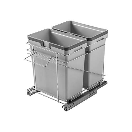 Rok Salice ארון מטבח רך קרוב כבד כבד פסולת מסגרת מחזור פח אשפה יכול לשלוף מיכל מארגן QPAM15228C