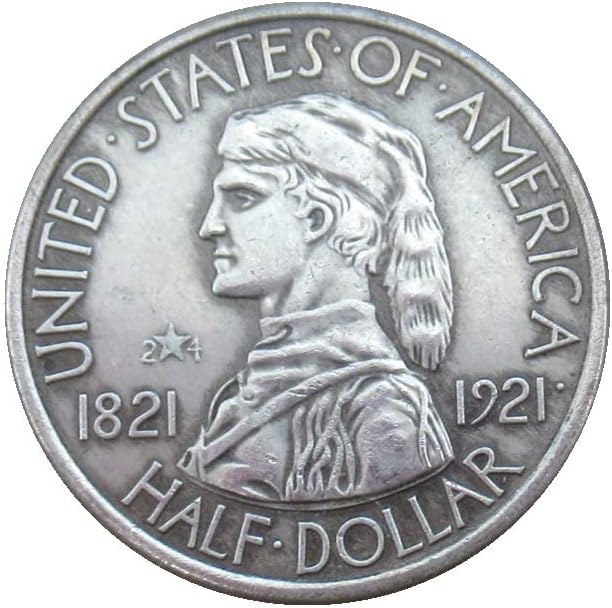 מטבע זיכרון של חצי דולר ארהב 1921 עותק זר מצופה כסף